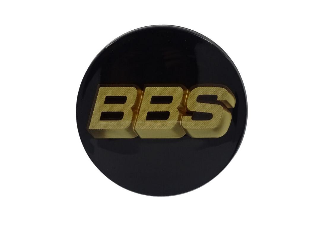 12913 bbs emblem schwarzgold 3d 70mm 58071085 nabenkappe symbolscheibe 3 klammern 1