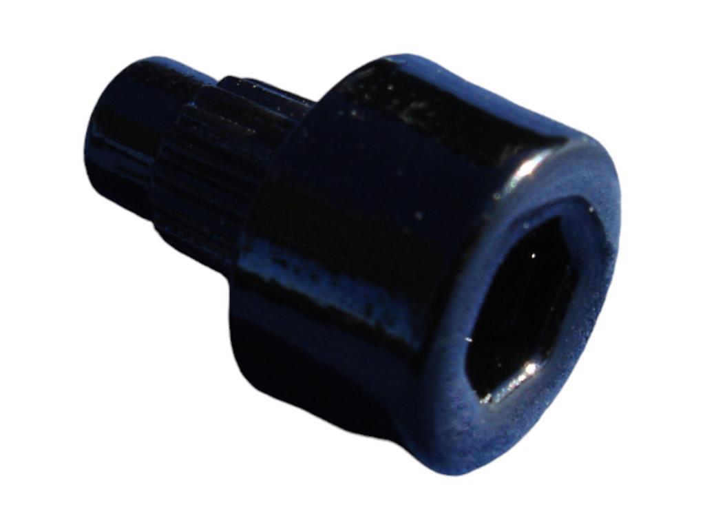 11421 6 kant zierstopfen 6mm schaft kopf 11mm schwarz