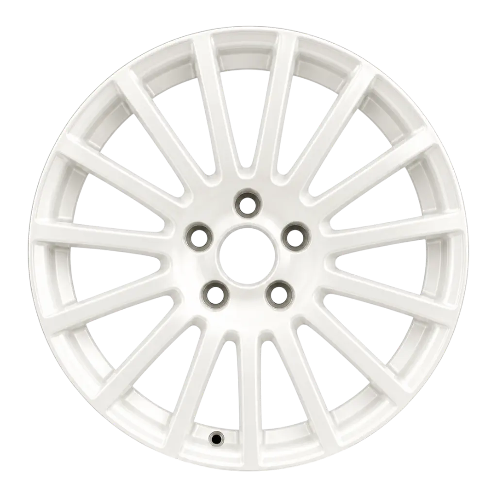 PKW-Felge Pulverbeschichtung in RAL 9010 Reinweiß glänzend – Chrom-Store