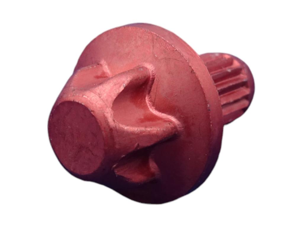 11748 aussentorx zierstopfen alu rot elox 6mm schaft