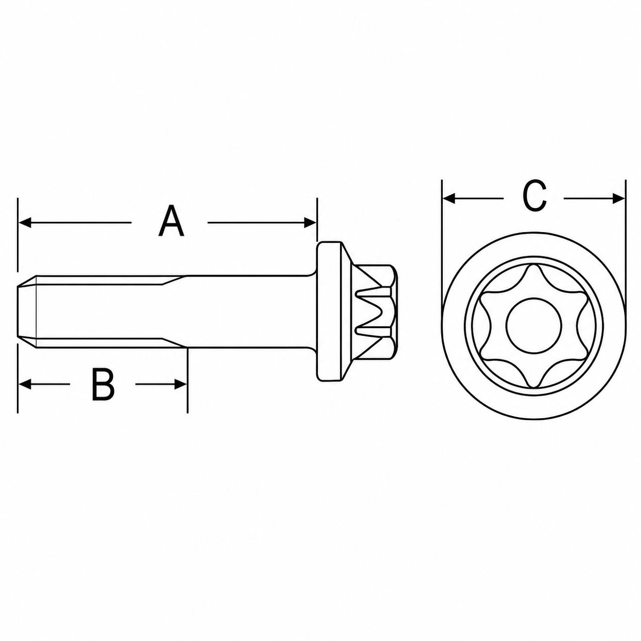 Felgen schraube m7x30 6 kant
