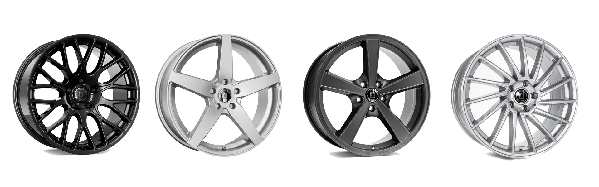Moderne Diewe Wheels Alufelgen in verschiedenen Finishes für PKW und SUV.