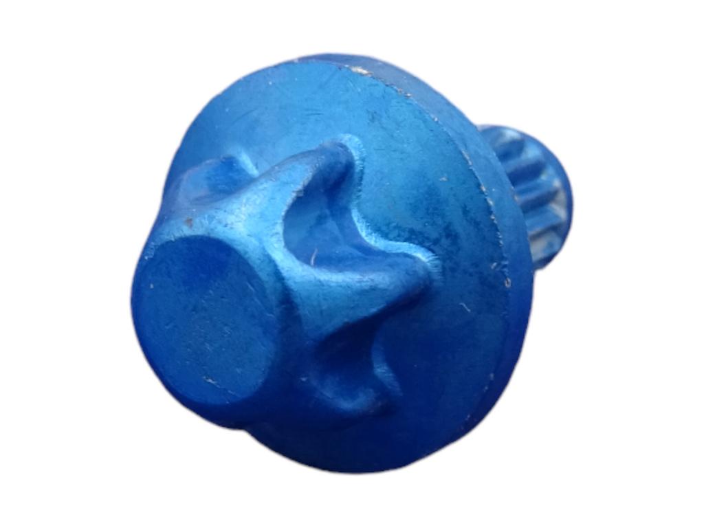 11750 aussentorx zierstopfen alu blau elox 6mm schaft
