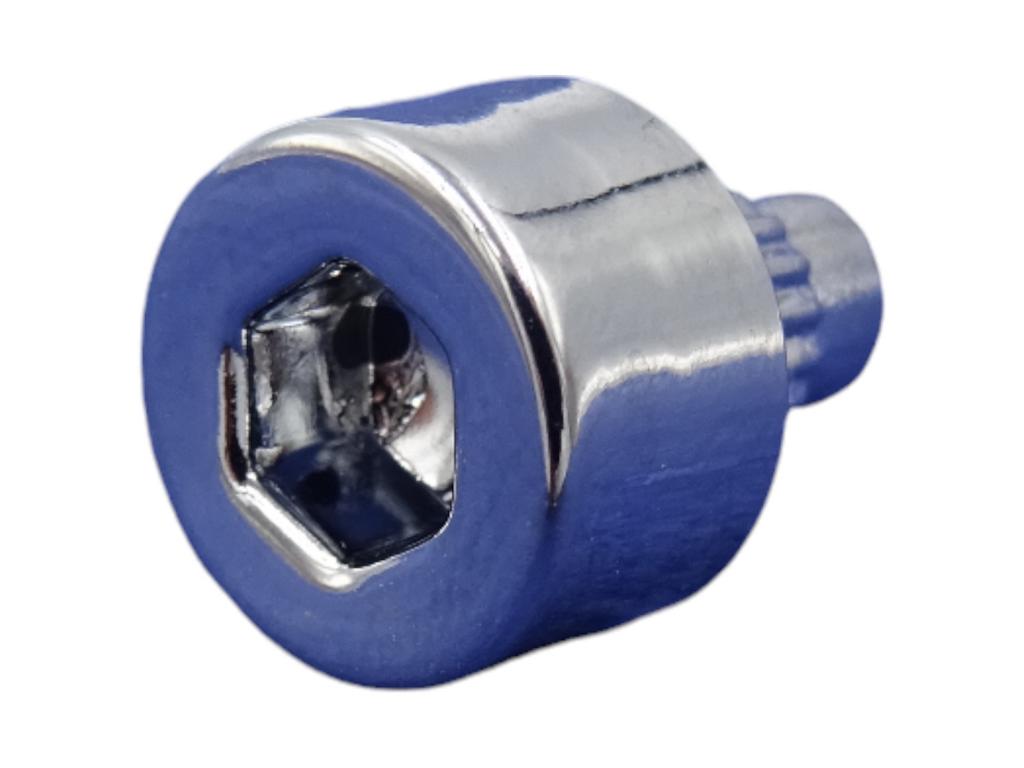 11338 innen 6 kant schraube zierstopfen 6mm schaft kopf 11mm verchromt