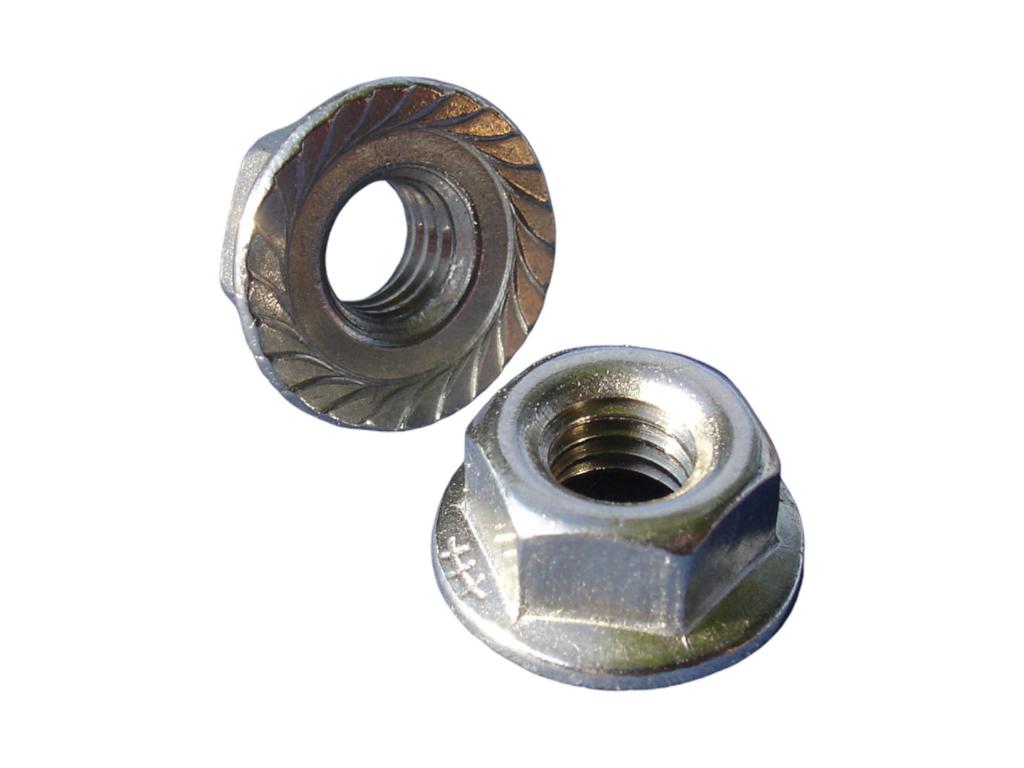 10324 muttern m6 6 kant edelstahl mit sperrverzahnung