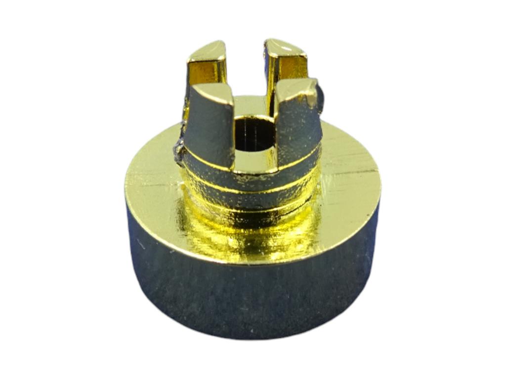 12088 8 kant zierstopfen 7mm schaft kopf 14mm gold 1