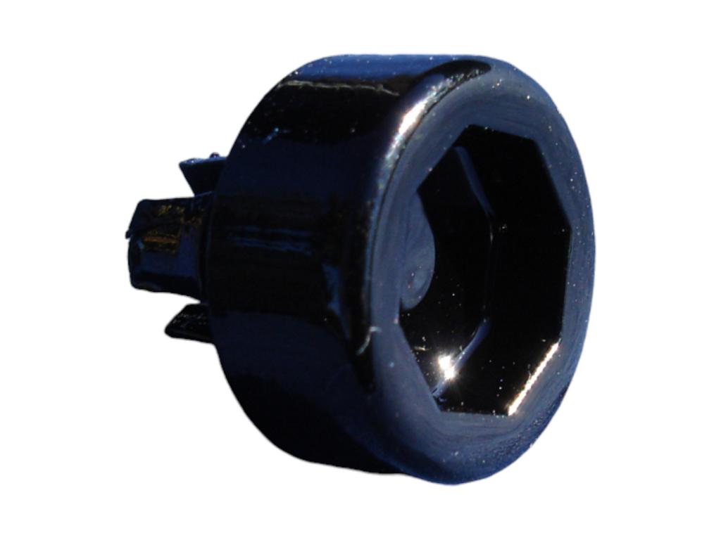 11845 8 kant zierstopfen 7mm schaft kopf 14mm schwarz