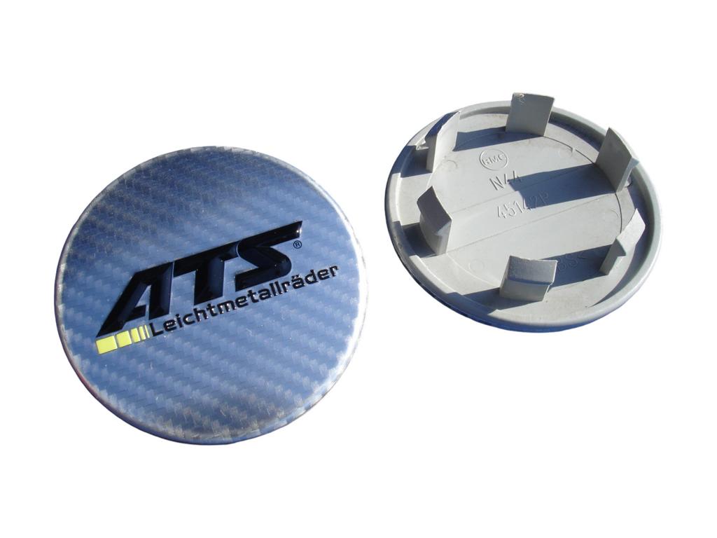 11411 n44 nabenkappe 75mm logo ats carbon silber 3 d