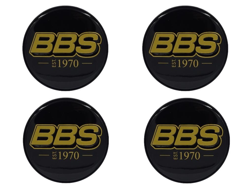 12351 4 bbs emblem schwarz gold 70mm 58071039 est1970