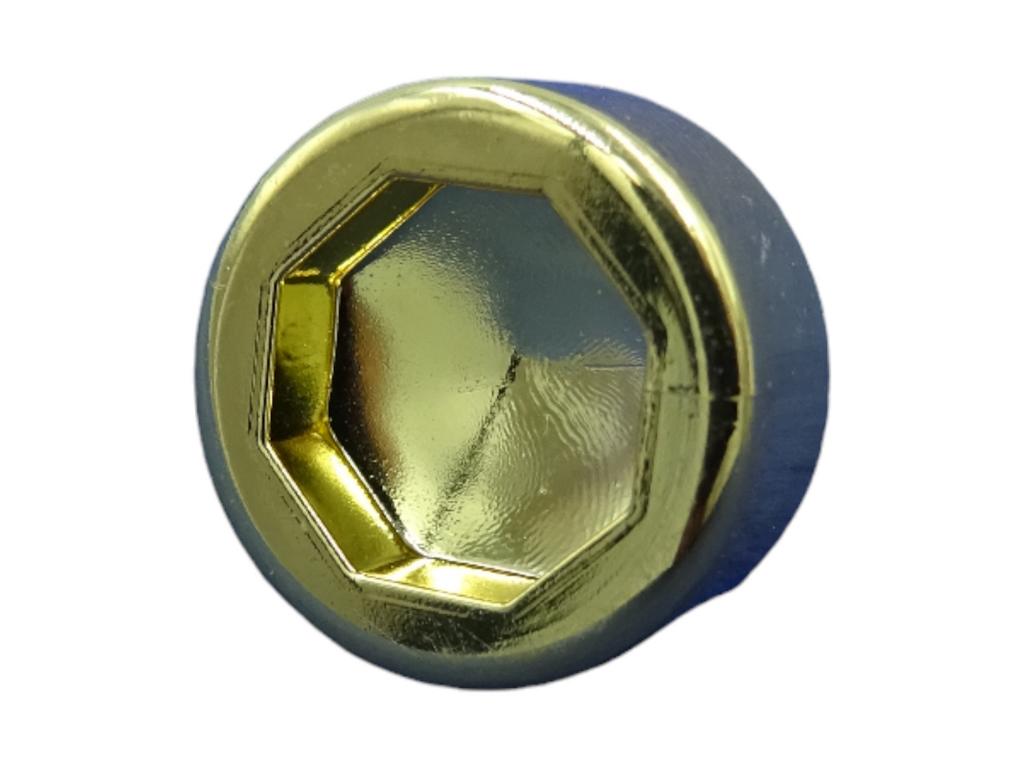 12088 8 kant zierstopfen 7mm schaft kopf 14mm gold