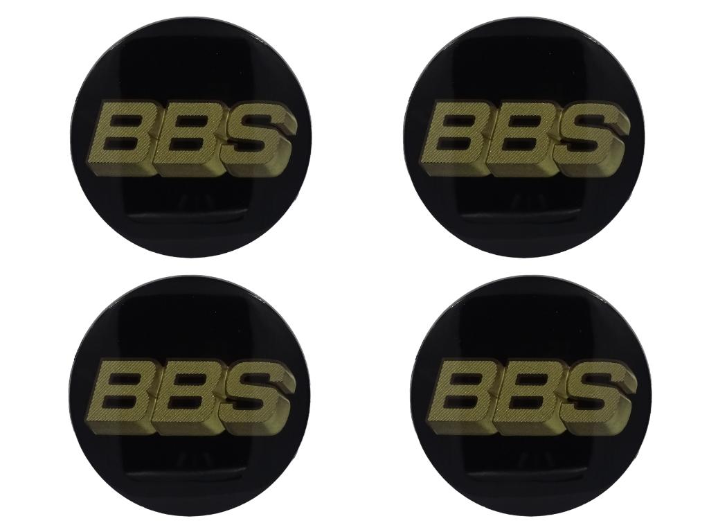 12374 4 bbs emblem 3d schwarz gold 56mm 58071065