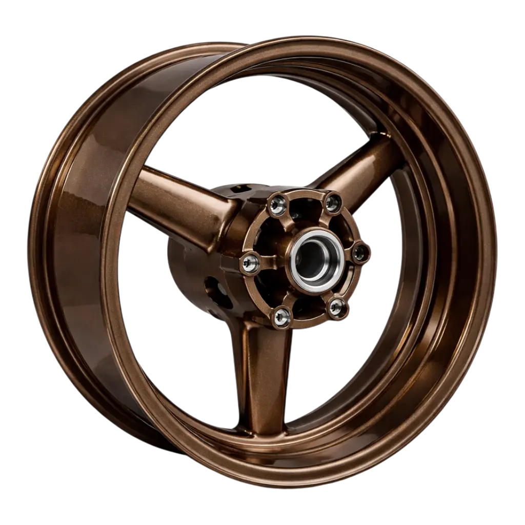 Motorradfelge Pulverbeschichtung in Macadamia Metallic – Chrom-Store