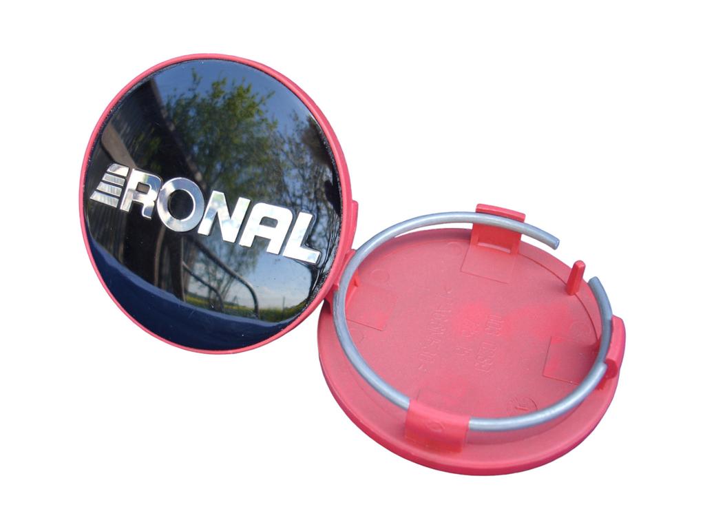 11117 ronal nabenkappe 64mm schwarz roter rand