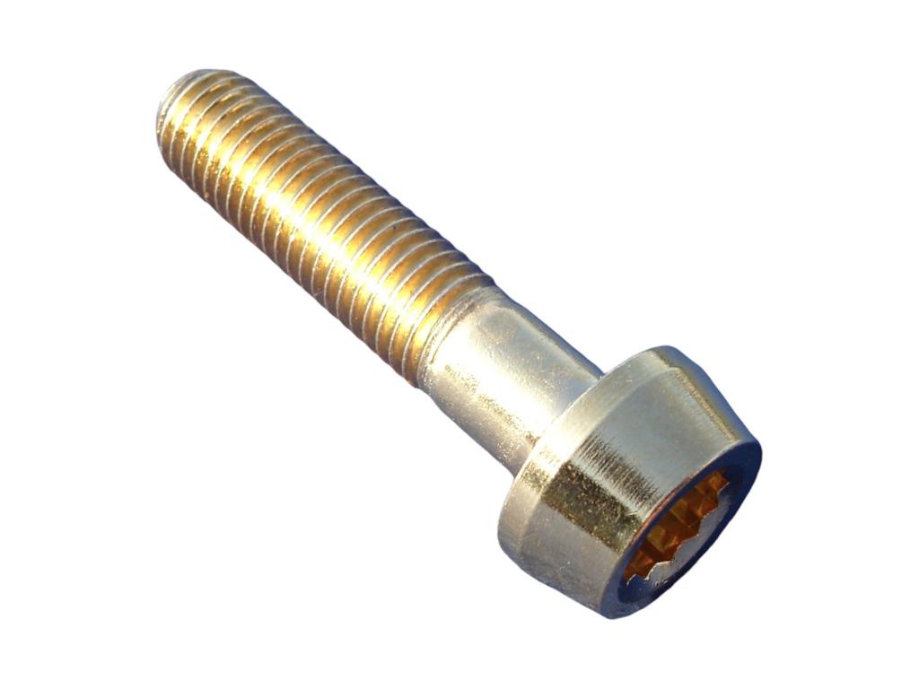 10693 felgenschraube m7x32 innen 12kant  edelstahl vergoldet