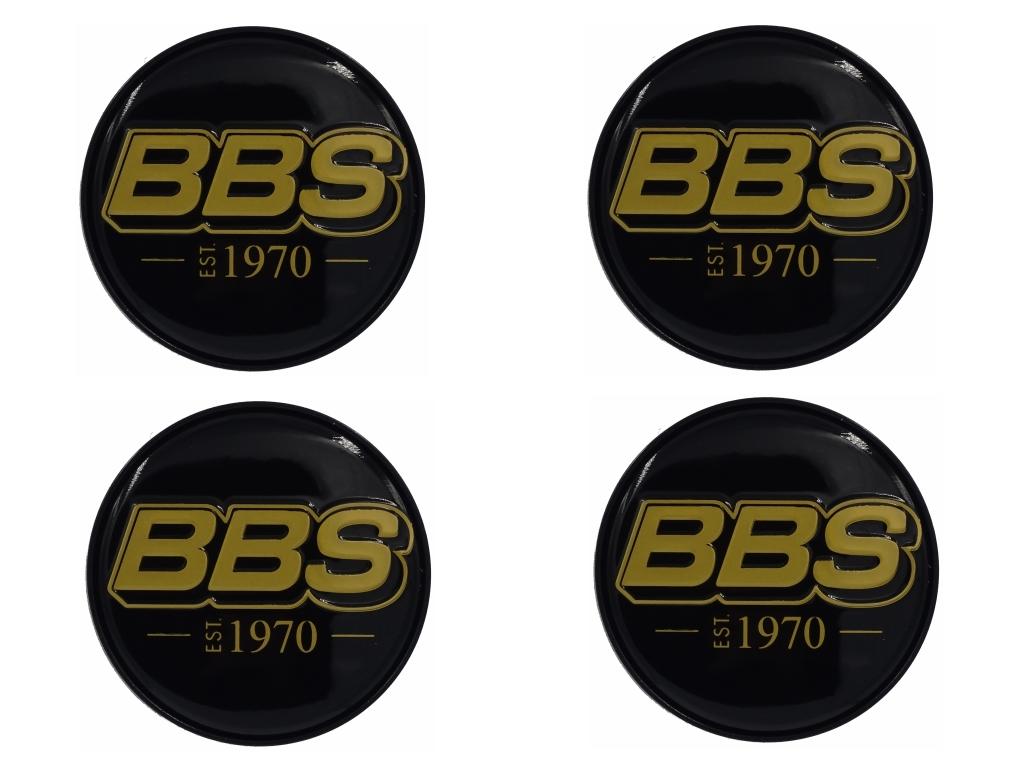 12346 4 bbs emblem schwarz gold 56mm 58071038 est1970